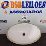 LOTE 083 - 01 CUBA PARA PIA DE BANHEIRO NA COR BRANCA. (NO ESTADO) ATENÇÃO! FAZER A VISITAÇÃO ANTES DE ARREMATAR, NÃO SABEMOS SE FUNCIONA. LEILÃO NÃO TEM GARANTIA E NEM DEVOLUÇÃO, SUJEITO A POSSÍVEIS AVARIAS VISÍVEIS/OCULTAS E/OU AUSÊNCIA DE COMPONENTES.
