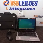 LOTE 015 - 01 NOTEBOOK MARCA STI DUAL CORE HD 250GB, 2GB DE MEMÓRIA E WEBCAM C/MALETA E FONTE. (NO ESTADO) ATENÇÃO! FAZER A VISITAÇÃO ANTES DE ARREMATAR, NÃO SABEMOS SE FUNCIONA. LEILÃO NÃO TEM GARANTIA E NEM DEVOLUÇÃO, SUJEITO A POSSÍVEIS AVARIAS VISÍVEIS/OCULTAS E/OU AUSÊNCIA DE COMPONENTES.