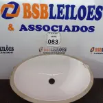LOTE 083 - 01 CUBA PARA PIA DE BANHEIRO NA COR BRANCA. (NO ESTADO) ATENÇÃO! FAZER A VISITAÇÃO ANTES DE ARREMATAR, NÃO SABEMOS SE FUNCIONA. LEILÃO NÃO TEM GARANTIA E NEM DEVOLUÇÃO, SUJEITO A POSSÍVEIS AVARIAS VISÍVEIS/OCULTAS E/OU AUSÊNCIA DE COMPONENTES.