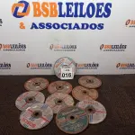 LOTE 016 - 10 DISCOS DE DESBASTE P/LIXADEIRA. (NO ESTADO) ATENÇÃO! FAZER A VISITAÇÃO ANTES DE ARREMATAR, NÃO SABEMOS SE FUNCIONA. LEILÃO NÃO TEM GARANTIA E NEM DEVOLUÇÃO, SUJEITO A POSSÍVEIS AVARIAS VISÍVEIS/OCULTAS E/OU AUSÊNCIA DE COMPONENTES.