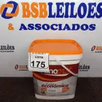 LOTE 175 - 01 BALDE DE TINTA RENOCRIL COR BRANCO NEVE 16L. (NO ESTADO) ATENÇÃO! FAZER A VISITAÇÃO ANTES DE ARREMATAR, NÃO SABEMOS SE FUNCIONA. LEILÃO NÃO TEM GARANTIA E NEM DEVOLUÇÃO, SUJEITO A POSSÍVEIS AVARIAS VISÍVEIS/OCULTAS E/OU AUSÊNCIA DE COMPONENTES.