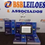LOTE 017 - 05 REFLETORES LED PARA AMBIENTES EXTERNOS 100W.(NOVO) (NO ESTADO) ATENÇÃO! FAZER A VISITAÇÃO ANTES DE ARREMATAR, NÃO SABEMOS SE FUNCIONA. LEILÃO NÃO TEM GARANTIA E NEM DEVOLUÇÃO, SUJEITO A POSSÍVEIS AVARIAS VISÍVEIS/OCULTAS E/OU AUSÊNCIA DE COMPONENTES.