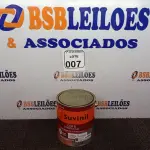 LOTE 007 - 01 LATA DE TINTA ESMALTE PARA MADEIRAS E METAIS INTERIOR\EXTERIOR 3,6L BRIL COLORADO MARCA SUVINIL. (NOVO) (NO ESTADO) ATENÇÃO! FAZER A VISITAÇÃO ANTES DE ARREMATAR, NÃO SABEMOS SE FUNCIONA. LEILÃO NÃO TEM GARANTIA E NEM DEVOLUÇÃO, SUJEITO A POSSÍVEIS AVARIAS VISÍVEIS/OCULTAS E/OU AUSÊNCIA DE COMPONENTES.
