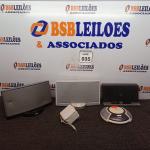 LOTE 035 - 04 CAIXAS DE SOM BASE PORTÁTIL.  (NO ESTADO) ATENÇÃO! FAZER A VISITAÇÃO ANTES DE ARREMATAR, NÃO SABEMOS SE FUNCIONA. LEILÃO NÃO TEM GARANTIA E NEM DEVOLUÇÃO, SUJEITO A POSSÍVEIS AVARIAS VISÍVEIS/OCULTAS E/OU AUSÊNCIA DE COMPONENTES.