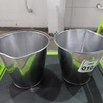 LOTE 010 - 02 BALDES SEM INOX. (NO ESTADO) ATENÇÃO! FAZER A VISITAÇÃO ANTES DE ARREMATAR, NÃO SABEMOS SE FUNCIONA. LEILÃO NÃO TEM GARANTIA E NEM DEVOLUÇÃO, SUJEITO A POSSÍVEIS AVARIAS VISÍVEIS/OCULTAS E/OU AUSÊNCIA DE COMPONENTES.