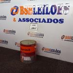 LOTE 267 - 01 LATA DE TINTA ESMALTE SINTÉTICO PARA MADEIRA E METAL 3,6L NA COR BRILHANTE VERMELHO MARCA SUVINIL (NOVO).  (NO ESTADO) ATENÇÃO! FAZER A VISITAÇÃO ANTES DE ARREMATAR, NÃO SABEMOS SE FUNCIONA. LEILÃO NÃO TEM GARANTIA E NEM DEVOLUÇÃO, SUJEITO A POSSÍVEIS AVARIAS VISÍVEIS/OCULTAS E/OU AUSÊNCIA DE COMPONENTES.
