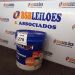 LOTE 278 - 01 GALÃO DE TINTA PARA INTERIOR QUALITEX NA COR PEROLA 18L RENDE ATÉ 300M. (NO ESTADO) ATENÇÃO! FAZER A VISITAÇÃO ANTES DE ARREMATAR, NÃO SABEMOS SE FUNCIONA. LEILÃO NÃO TEM GARANTIA E NEM DEVOLUÇÃO, SUJEITO A POSSÍVEIS AVARIAS VISÍVEIS/OCULTAS E/OU AUSÊNCIA DE COMPONENTES.