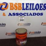 LOTE 240 - 01 LATA DE TINTA ESMALTE SINTÉTICO PARA MADEIRA E METAL 3,6L NA COR BRILHANTE AMARELO OURO MARCA SUVINIL (NOVO).  (NO ESTADO) ATENÇÃO! FAZER A VISITAÇÃO ANTES DE ARREMATAR, NÃO SABEMOS SE FUNCIONA. LEILÃO NÃO TEM GARANTIA E NEM DEVOLUÇÃO, SUJEITO A POSSÍVEIS AVARIAS VISÍVEIS/OCULTAS E/OU AUSÊNCIA DE COMPONENTES.