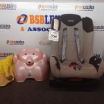 LOTE 354 - 01 CADEIRA P/TRANSPORTE INFANTIL MARCA INFANTE, 01 BRINQUEDO INFLÁVEL E 01 TRONINHO. (NO ESTADO) ATENÇÃO! FAZER A VISITAÇÃO ANTES DE ARREMATAR, NÃO SABEMOS SE FUNCIONA. LEILÃO NÃO TEM GARANTIA E NEM DEVOLUÇÃO, SUJEITO A POSSÍVEIS AVARIAS VISÍVEIS/OCULTAS E/OU AUSÊNCIA DE COMPONENTES.