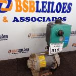 LOTE 315 - 01 BOMBA PRESSURIZADORA MARCA SYLLENTE. (NO ESTADO) ATENÇÃO! FAZER A VISITAÇÃO ANTES DE ARREMATAR, NÃO SABEMOS SE FUNCIONA. LEILÃO NÃO TEM GARANTIA E NEM DEVOLUÇÃO, SUJEITO A POSSÍVEIS AVARIAS VISÍVEIS/OCULTAS E/OU AUSÊNCIA DE COMPONENTES.