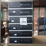 LOTE 294 - 06 CPU’S MARCA HP P/RETIRADA DE PEÇAS. (NO ESTADO) ATENÇÃO! FAZER A VISITAÇÃO ANTES DE ARREMATAR, NÃO SABEMOS SE FUNCIONA. LEILÃO NÃO TEM GARANTIA E NEM DEVOLUÇÃO, SUJEITO A POSSÍVEIS AVARIAS VISÍVEIS/OCULTAS E/OU AUSÊNCIA DE COMPONENTES.
