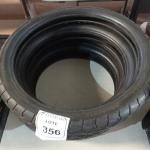 LOTE 356 - 04 PNEUS DE MOTO USADOS, SENDO 02 90/90 AROS 21, 01 120/70 ARO 19 E 01 100/90 ARO 19. (NO ESTADO) ATENÇÃO! FAZER A VISITAÇÃO ANTES DE ARREMATAR, NÃO SABEMOS SE FUNCIONA. LEILÃO NÃO TEM GARANTIA E NEM DEVOLUÇÃO, SUJEITO A POSSÍVEIS AVARIAS VISÍVEIS/OCULTAS E/OU AUSÊNCIA DE COMPONENTES.