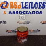 LOTE 267 - 01 LATA DE TINTA ESMALTE SINTÉTICO PARA MADEIRA E METAL 3,6L NA COR BRILHANTE VERMELHO MARCA SUVINIL (NOVO).  (NO ESTADO) ATENÇÃO! FAZER A VISITAÇÃO ANTES DE ARREMATAR, NÃO SABEMOS SE FUNCIONA. LEILÃO NÃO TEM GARANTIA E NEM DEVOLUÇÃO, SUJEITO A POSSÍVEIS AVARIAS VISÍVEIS/OCULTAS E/OU AUSÊNCIA DE COMPONENTES.