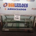 LOTE 146 - 01 ESTUFA PARA SALGADOS COM 08 BANDEJAS. (NO ESTADO) ATENÇÃO! FAZER A VISITAÇÃO ANTES DE ARREMATAR, NÃO SABEMOS SE FUNCIONA. LEILÃO NÃO TEM GARANTIA E NEM DEVOLUÇÃO, SUJEITO A POSSÍVEIS AVARIAS VISÍVEIS/OCULTAS E/OU AUSÊNCIA DE COMPONENTES.