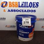 LOTE 278 - 01 GALÃO DE TINTA PARA INTERIOR QUALITEX NA COR PEROLA 18L RENDE ATÉ 300M. (NO ESTADO) ATENÇÃO! FAZER A VISITAÇÃO ANTES DE ARREMATAR, NÃO SABEMOS SE FUNCIONA. LEILÃO NÃO TEM GARANTIA E NEM DEVOLUÇÃO, SUJEITO A POSSÍVEIS AVARIAS VISÍVEIS/OCULTAS E/OU AUSÊNCIA DE COMPONENTES.