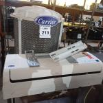 LOTE 213 -  01 AR CONDICIONADO SEM CONTROLE CARRIER 12.000BTUS (NO ESTADO) ATENÇÃO! FAZER A VISITAÇÃO ANTES DE ARREMATAR, NÃO SABEMOS SE FUNCIONA. LEILÃO NÃO TEM GARANTIA E NEM DEVOLUÇÃO, SUJEITO A POSSÍVEIS AVARIAS VISÍVEIS/OCULTAS E/OU AUSÊNCIA DE COMPONENTES.