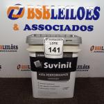 LOTE 141 - 01 GALÃO DE TINTA PARA INTERIOR DE ALTA PERFORMASSE 18L MARCA SUVINIL. (NOVO) (NO ESTADO) ATENÇÃO! FAZER A VISITAÇÃO ANTES DE ARREMATAR, NÃO SABEMOS SE FUNCIONA. LEILÃO NÃO TEM GARANTIA E NEM DEVOLUÇÃO, SUJEITO A POSSÍVEIS AVARIAS VISÍVEIS/OCULTAS E/OU AUSÊNCIA DE COMPONENTES.