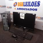 LOTE 316 -  01 CPU LENOVO E 01 MONITOR LG COM TECLADO. (NO ESTADO) ATENÇÃO! FAZER A VISITAÇÃO ANTES DE ARREMATAR, NÃO SABEMOS SE FUNCIONA. LEILÃO NÃO TEM GARANTIA E NEM DEVOLUÇÃO, SUJEITO A POSSÍVEIS AVARIAS VISÍVEIS/OCULTAS E/OU AUSÊNCIA DE COMPONENTES.