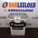 LOTE 141 - 01 GALÃO DE TINTA PARA INTERIOR DE ALTA PERFORMASSE 18L MARCA SUVINIL. (NOVO) (NO ESTADO) ATENÇÃO! FAZER A VISITAÇÃO ANTES DE ARREMATAR, NÃO SABEMOS SE FUNCIONA. LEILÃO NÃO TEM GARANTIA E NEM DEVOLUÇÃO, SUJEITO A POSSÍVEIS AVARIAS VISÍVEIS/OCULTAS E/OU AUSÊNCIA DE COMPONENTES.