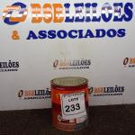 LOTE 233 - 01 LATA DE TINTA ESMALTE SINTÉTICO PARA MADEIRA E METAL 3,6L NA COR BRILHANTE VERMELHO MARCA SUVINIL (NOVO).  (NO ESTADO) ATENÇÃO! FAZER A VISITAÇÃO ANTES DE ARREMATAR, NÃO SABEMOS SE FUNCIONA. LEILÃO NÃO TEM GARANTIA E NEM DEVOLUÇÃO, SUJEITO A POSSÍVEIS AVARIAS VISÍVEIS/OCULTAS E/OU AUSÊNCIA DE COMPONENTES.