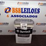 LOTE 279 - 01 BALDE DE TINTA SUVINIL INTERIOR NA COR BRANCO FOSCO 18L.  (NO ESTADO) ATENÇÃO! FAZER A VISITAÇÃO ANTES DE ARREMATAR, NÃO SABEMOS SE FUNCIONA. LEILÃO NÃO TEM GARANTIA E NEM DEVOLUÇÃO, SUJEITO A POSSÍVEIS AVARIAS VISÍVEIS/OCULTAS E/OU AUSÊNCIA DE COMPONENTES.