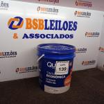LOTE 139 - 01 GALÃO DE TINTA PARA INTERIOR QUALITEX 18L RENDE ATÉ 300M COR PEROLA. (NOVO) (NO ESTADO) ATENÇÃO! FAZER A VISITAÇÃO ANTES DE ARREMATAR, NÃO SABEMOS SE FUNCIONA. LEILÃO NÃO TEM GARANTIA E NEM DEVOLUÇÃO, SUJEITO A POSSÍVEIS AVARIAS VISÍVEIS/OCULTAS E/OU AUSÊNCIA DE COMPONENTES.