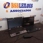 LOTE 418 - 01 NOTEBOOK HP COM FONTE E 01 NOTEBOOK LENOVO SEM FONTE. (NO ESTADO) ATENÇÃO! FAZER A VISITAÇÃO ANTES DE ARREMATAR, NÃO SABEMOS SE FUNCIONA. LEILÃO NÃO TEM GARANTIA E NEM DEVOLUÇÃO, SUJEITO A POSSÍVEIS AVARIAS VISÍVEIS/OCULTAS E/OU AUSÊNCIA DE COMPONENTES.