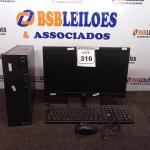 LOTE 316 -  01 CPU LENOVO E 01 MONITOR LG COM TECLADO. (NO ESTADO) ATENÇÃO! FAZER A VISITAÇÃO ANTES DE ARREMATAR, NÃO SABEMOS SE FUNCIONA. LEILÃO NÃO TEM GARANTIA E NEM DEVOLUÇÃO, SUJEITO A POSSÍVEIS AVARIAS VISÍVEIS/OCULTAS E/OU AUSÊNCIA DE COMPONENTES.