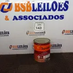 LOTE 143 - 01 LATA DE TINTA ESMALTE PARA MADEIRAS E METAIS NA COR BRILHANTE PLATINA DE 3,6L MARCA SUVINIL. (NOVO) (NO ESTADO) ATENÇÃO! FAZER A VISITAÇÃO ANTES DE ARREMATAR, NÃO SABEMOS SE FUNCIONA. LEILÃO NÃO TEM GARANTIA E NEM DEVOLUÇÃO, SUJEITO A POSSÍVEIS AVARIAS VISÍVEIS/OCULTAS E/OU AUSÊNCIA DE COMPONENTES.