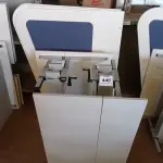 LOTE 440 - 02 MESAS COM REGULAGEM DE ALTURA MANUAL E 3 LATERAIS EM MADEIRA PRA BAIA. (NO ESTADO) ATENÇÃO! FAZER A VISITAÇÃO ANTES DE ARREMATAR, NÃO SABEMOS SE FUNCIONA. LEILÃO NÃO TEM GARANTIA E NEM DEVOLUÇÃO, SUJEITO A POSSÍVEIS AVARIAS VISÍVEIS/OCULTAS E/OU AUSÊNCIA DE COMPONENTES.