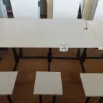 LOTE 448 - 01 MESA EM FERRO E MADEIRA PARA REFEITÓRIO 10 LUGARES. (NO ESTADO) ATENÇÃO! FAZER A VISITAÇÃO ANTES DE ARREMATAR, NÃO SABEMOS SE FUNCIONA. LEILÃO NÃO TEM GARANTIA E NEM DEVOLUÇÃO, SUJEITO A POSSÍVEIS AVARIAS VISÍVEIS/OCULTAS E/OU AUSÊNCIA DE COMPONENTES.