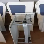 LOTE 437 - 02 MESAS COM REGULAGEM DE ALTURA MANUAL E 3 LATERAIS EM MADEIRA PRA BAIA. (NO ESTADO) ATENÇÃO! FAZER A VISITAÇÃO ANTES DE ARREMATAR, NÃO SABEMOS SE FUNCIONA. LEILÃO NÃO TEM GARANTIA E NEM DEVOLUÇÃO, SUJEITO A POSSÍVEIS AVARIAS VISÍVEIS/OCULTAS E/OU AUSÊNCIA DE COMPONENTES.