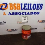 LOTE 143 - 01 LATA DE TINTA ESMALTE PARA MADEIRAS E METAIS NA COR BRILHANTE PLATINA DE 3,6L MARCA SUVINIL. (NOVO) (NO ESTADO) ATENÇÃO! FAZER A VISITAÇÃO ANTES DE ARREMATAR, NÃO SABEMOS SE FUNCIONA. LEILÃO NÃO TEM GARANTIA E NEM DEVOLUÇÃO, SUJEITO A POSSÍVEIS AVARIAS VISÍVEIS/OCULTAS E/OU AUSÊNCIA DE COMPONENTES.