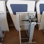 LOTE 438 - 02 MESAS COM REGULAGEM DE ALTURA MANUAL E 3 LATERAIS EM MADEIRA PRA BAIA. (NO ESTADO) ATENÇÃO! FAZER A VISITAÇÃO ANTES DE ARREMATAR, NÃO SABEMOS SE FUNCIONA. LEILÃO NÃO TEM GARANTIA E NEM DEVOLUÇÃO, SUJEITO A POSSÍVEIS AVARIAS VISÍVEIS/OCULTAS E/OU AUSÊNCIA DE COMPONENTES.