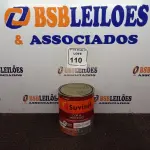 LOTE 110 - 01 LATA DE TINTA ESMALTE PARA MADEIRAS E METAIS NA COR BRILHANTE PLATINA DE 3,6L MARCA SUVINIL. (NOVO) (NO ESTADO) ATENÇÃO! FAZER A VISITAÇÃO ANTES DE ARREMATAR, NÃO SABEMOS SE FUNCIONA. LEILÃO NÃO TEM GARANTIA E NEM DEVOLUÇÃO, SUJEITO A POSSÍVEIS AVARIAS VISÍVEIS/OCULTAS E/OU AUSÊNCIA DE COMPONENTES.