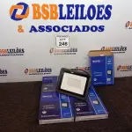 LOTE 246 - 05 REFLETORES DE LED 100W.(NOVO) (NO ESTADO) ATENÇÃO! FAZER A VISITAÇÃO ANTES DE ARREMATAR, NÃO SABEMOS SE FUNCIONA. LEILÃO NÃO TEM GARANTIA E NEM DEVOLUÇÃO, SUJEITO A POSSÍVEIS AVARIAS VISÍVEIS/OCULTAS E/OU AUSÊNCIA DE COMPONENTES.