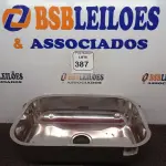 LOTE 387 - 01 CUBA EM INOX STANDART 460X300X140MM. (NOVO). (NO ESTADO) ATENÇÃO! FAZER A VISITAÇÃO ANTES DE ARREMATAR, NÃO SABEMOS SE FUNCIONA. LEILÃO NÃO TEM GARANTIA E NEM DEVOLUÇÃO, SUJEITO A POSSÍVEIS AVARIAS VISÍVEIS/OCULTAS E/OU AUSÊNCIA DE COMPONENTES.