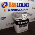 LOTE 319 - 01 GALÃO DE TINTA SUVINIL DE 18L PARA INTERIORES ACABAMENTO FOSCO BRANCO. (NOVO) (NO ESTADO) ATENÇÃO! FAZER A VISITAÇÃO ANTES DE ARREMATAR, NÃO SABEMOS SE FUNCIONA. LEILÃO NÃO TEM GARANTIA E NEM DEVOLUÇÃO, SUJEITO A POSSÍVEIS AVARIAS VISÍVEIS/OCULTAS E/OU AUSÊNCIA DE COMPONENTES.
