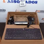 LOTE 220 - 01 CPU HP, MOUSE, TECLADO E CARREGADOR. (NO ESTADO EM QUE SE ENCONTRA. SUJEITO A AVARIAS OCULTAS/VISÍVEIS.) BD0545N