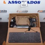 LOTE 220 - 01 CPU HP, MOUSE, TECLADO E CARREGADOR. (NO ESTADO EM QUE SE ENCONTRA. SUJEITO A AVARIAS OCULTAS/VISÍVEIS.) BD0545N