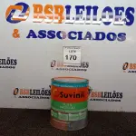 LOTE 170 - 01 LATA DE TINTA SUVINIL ESMALTE PREMIUM INTERIOR/EXTERIOR 3,6L NA COR VERMELHO BRILHANTE. (NO ESTADO) ATENÇÃO! FAZER A VISITAÇÃO ANTES DE ARREMATAR, NÃO SABEMOS SE FUNCIONA. LEILÃO NÃO TEM GARANTIA E NEM DEVOLUÇÃO, SUJEITO A POSSÍVEIS AVARIAS VISÍVEIS/OCULTAS E/OU AUSÊNCIA DE COMPONENTES.