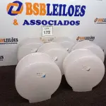 LOTE 172 - 06 DISPENSES DE PAPEL. (NO ESTADO) ATENÇÃO! FAZER A VISITAÇÃO ANTES DE ARREMATAR, NÃO SABEMOS SE FUNCIONA. LEILÃO NÃO TEM GARANTIA E NEM DEVOLUÇÃO, SUJEITO A POSSÍVEIS AVARIAS VISÍVEIS/OCULTAS E/OU AUSÊNCIA DE COMPONENTES.