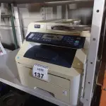 LOTE 137 - 01 IMPRESSORA MULTIFUNCIONAL MODELO MFC-9320 CW MARCA BROTHER. (NO ESTADO) ATENÇÃO! FAZER A VISITAÇÃO ANTES DE ARREMATAR, NÃO SABEMOS SE FUNCIONA. LEILÃO NÃO TEM GARANTIA E NEM DEVOLUÇÃO, SUJEITO A POSSÍVEIS AVARIAS VISÍVEIS/OCULTAS E/OU AUSÊNCIA DE COMPONENTES.