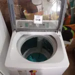 LOTE 118 - 01 MÁQUINA DE LAVAR ROUPAS PANASONIC 16KG 220VOLTS.  (NO ESTADO) ATENÇÃO! FAZER A VISITAÇÃO ANTES DE ARREMATAR, NÃO SABEMOS SE FUNCIONA. LEILÃO NÃO TEM GARANTIA E NEM DEVOLUÇÃO, SUJEITO A POSSÍVEIS AVARIAS VISÍVEIS/OCULTAS E/OU AUSÊNCIA DE COMPONENTES.