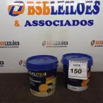 LOTE 150 - 02 BALDES TINTA QUALITEX 3,6L NA COR AREIA E VERMELHO GUARANÁ. (NO ESTADO) ATENÇÃO! FAZER A VISITAÇÃO ANTES DE ARREMATAR, NÃO SABEMOS SE FUNCIONA. LEILÃO NÃO TEM GARANTIA E NEM DEVOLUÇÃO, SUJEITO A POSSÍVEIS AVARIAS VISÍVEIS/OCULTAS E/OU AUSÊNCIA DE COMPONENTES.