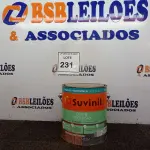 LOTE 231 - 02 LATAS DE TINTA ESMALTE PARA MADEIRA E METAIS SUVINIL BRILHANTE PLATINA 3,6L. (NO ESTADO) ATENÇÃO! FAZER A VISITAÇÃO ANTES DE ARREMATAR, NÃO SABEMOS SE FUNCIONA. LEILÃO NÃO TEM GARANTIA E NEM DEVOLUÇÃO, SUJEITO A POSSÍVEIS AVARIAS VISÍVEIS/OCULTAS E/OU AUSÊNCIA DE COMPONENTES.