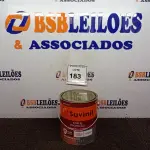LOTE 183 - 01 LATA DE TINTA ESMALTE PARA MADEIRAS E METAIS INTERIOR\EXTERIOR 3,6L BRIL COLORADO MARCA SUVINIL. (NOVO) (NO ESTADO) ATENÇÃO! FAZER A VISITAÇÃO ANTES DE ARREMATAR, NÃO SABEMOS SE FUNCIONA. LEILÃO NÃO TEM GARANTIA E NEM DEVOLUÇÃO, SUJEITO A POSSÍVEIS AVARIAS VISÍVEIS/OCULTAS E/OU AUSÊNCIA DE COMPONENTES.
