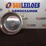 LOTE 209 - 01 CUBA EM AÇO INOX REDONDO (NOVO). (NO ESTADO) ATENÇÃO! FAZER A VISITAÇÃO ANTES DE ARREMATAR, NÃO SABEMOS SE FUNCIONA. LEILÃO NÃO TEM GARANTIA E NEM DEVOLUÇÃO, SUJEITO A POSSÍVEIS AVARIAS VISÍVEIS/OCULTAS E/OU AUSÊNCIA DE COMPONENTES.