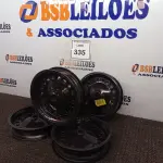 LOTE 335 - 05 RODAS DE CARRINHO DE MÃO. (NO ESTADO) ATENÇÃO! FAZER A VISITAÇÃO ANTES DE ARREMATAR, NÃO SABEMOS SE FUNCIONA. LEILÃO NÃO TEM GARANTIA E NEM DEVOLUÇÃO, SUJEITO A POSSÍVEIS AVARIAS VISÍVEIS/OCULTAS E/OU AUSÊNCIA DE COMPONENTES.