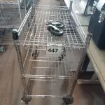 LOTE 447 - 01 CARRINHO DE FERRO P/TRANSPORTE C/03 BANDEJAS.  (NO ESTADO) ATENÇÃO! FAZER A VISITAÇÃO ANTES DE ARREMATAR, NÃO SABEMOS SE FUNCIONA. LEILÃO NÃO TEM GARANTIA E NEM DEVOLUÇÃO, SUJEITO A POSSÍVEIS AVARIAS VISÍVEIS/OCULTAS E/OU AUSÊNCIA DE COMPONENTES.